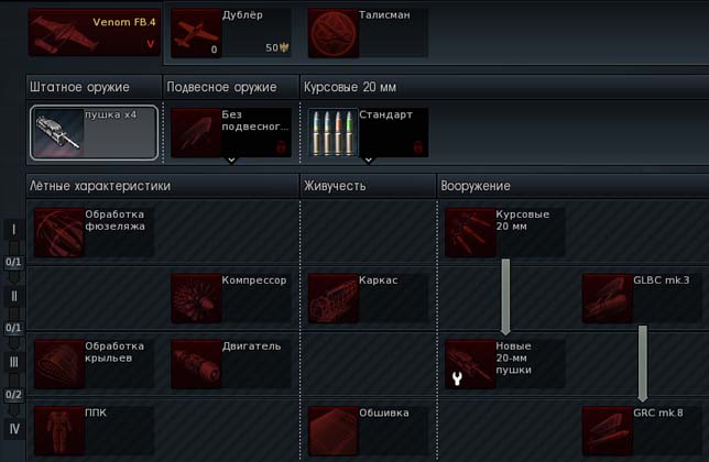 Обзор модулей Venome FB.4 в War Thunder
