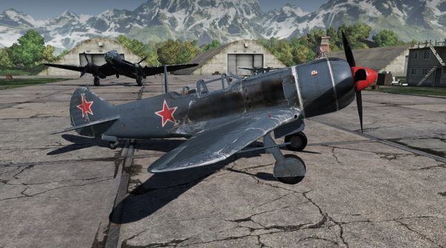 Ла-7Б-20 в ангаре игры War Thunder