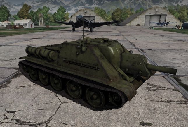 СУ-122 в ангаре War Thunder