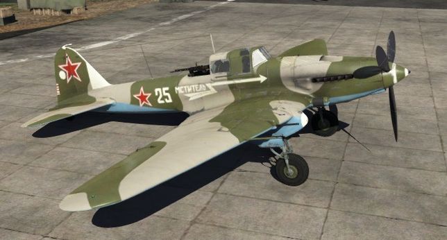 Штурмовик Ил-2М «Мститель» в ангаре игры War Thunder.