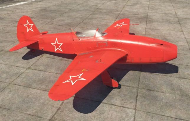 Истребитель Як-15П в ангаре игры War Thunder.
